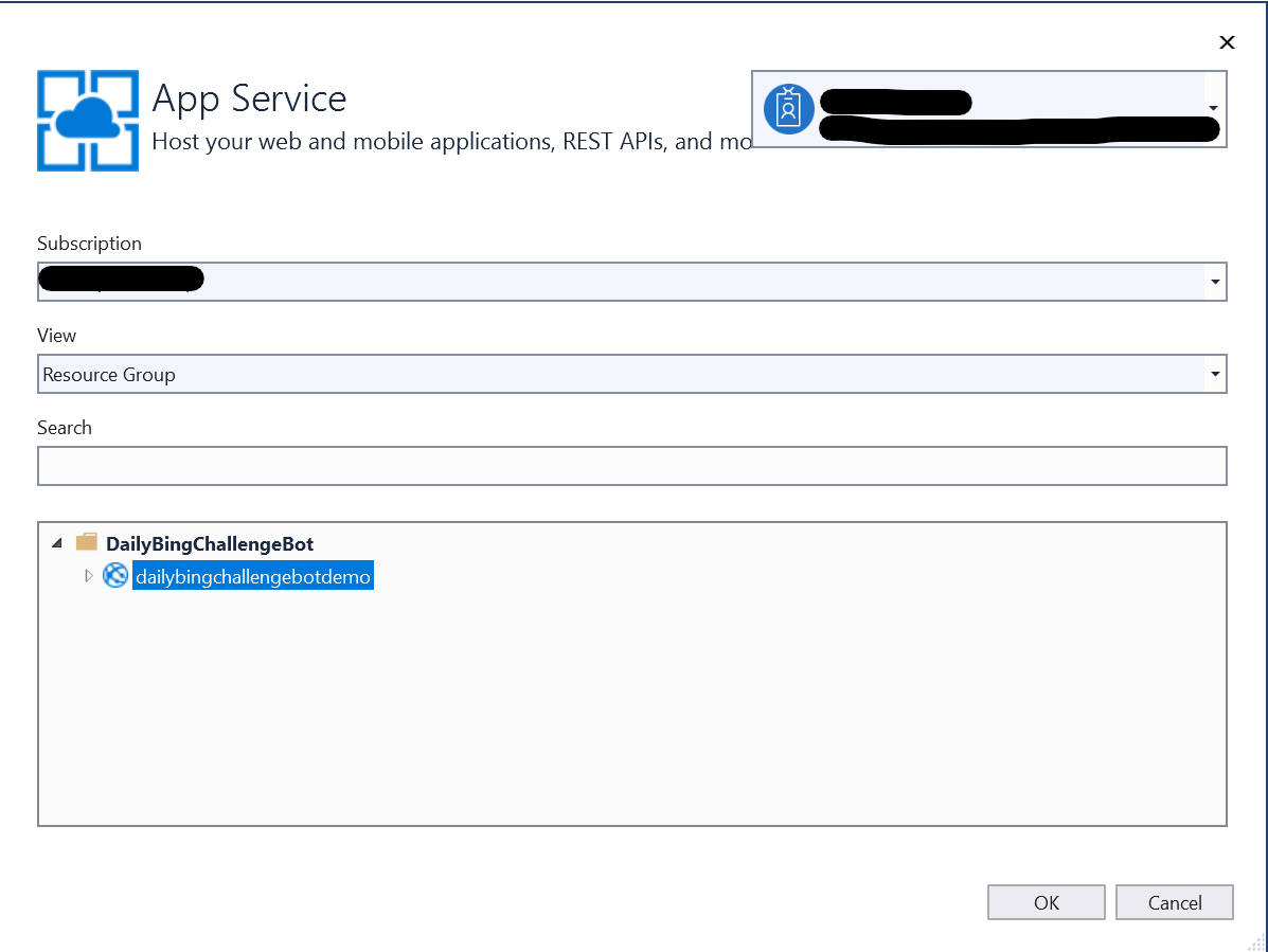 Web App Bot creation